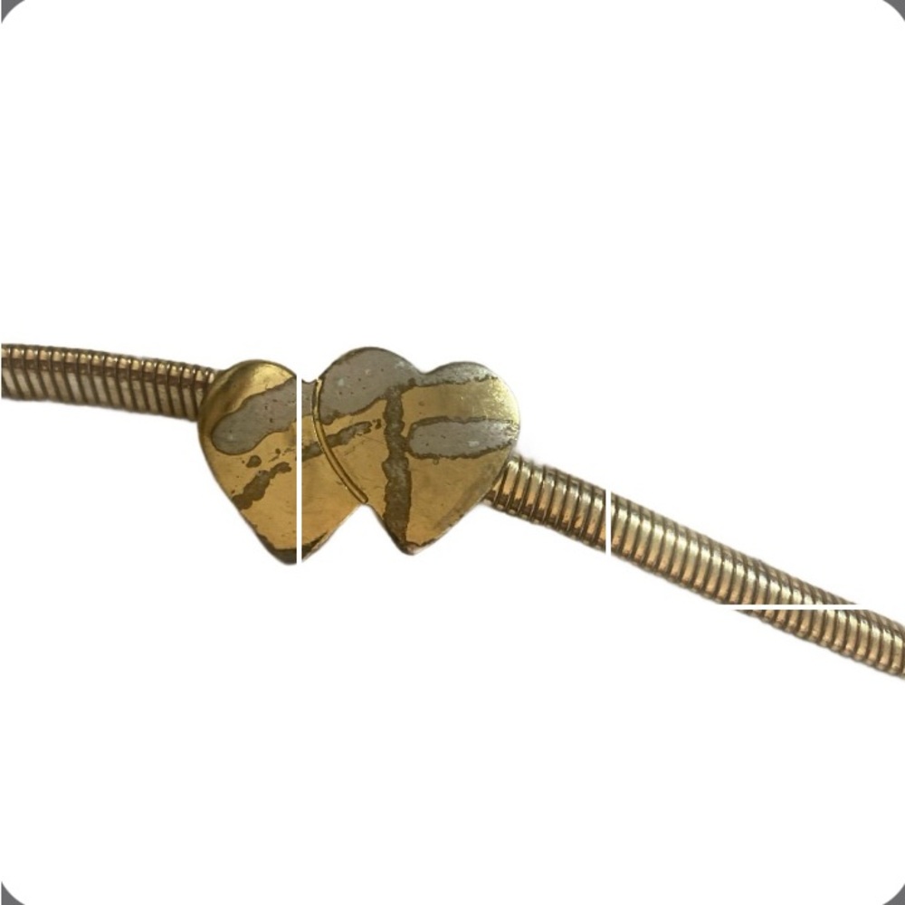 VTG Goldtone heart snake chain belt. Sz XS-SM 25-29” waist